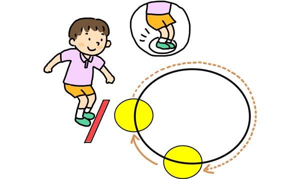 ムービングターゲットジャンプのイラスト